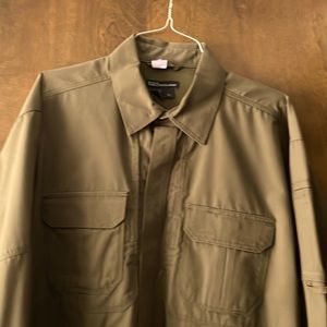 Brown 5.11 tactical long sleeve shirt. 100%  cotton. Only worn a couple of times